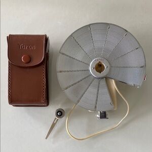 Taron Fold Up Flash for Vintage Film Cameras - Leather Case - Made in Japan